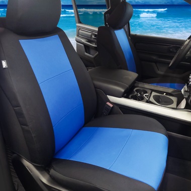 Ensemble de housses de siège Denver bleu - 9 pièces - convient également  aux airbags latéraux