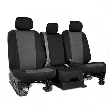 CAR PASS Lot de 2 housses de siège avant imperméables en néoprène –  Ajustement universel pour véhicules, compatible avec airbag (noir) :  : Auto